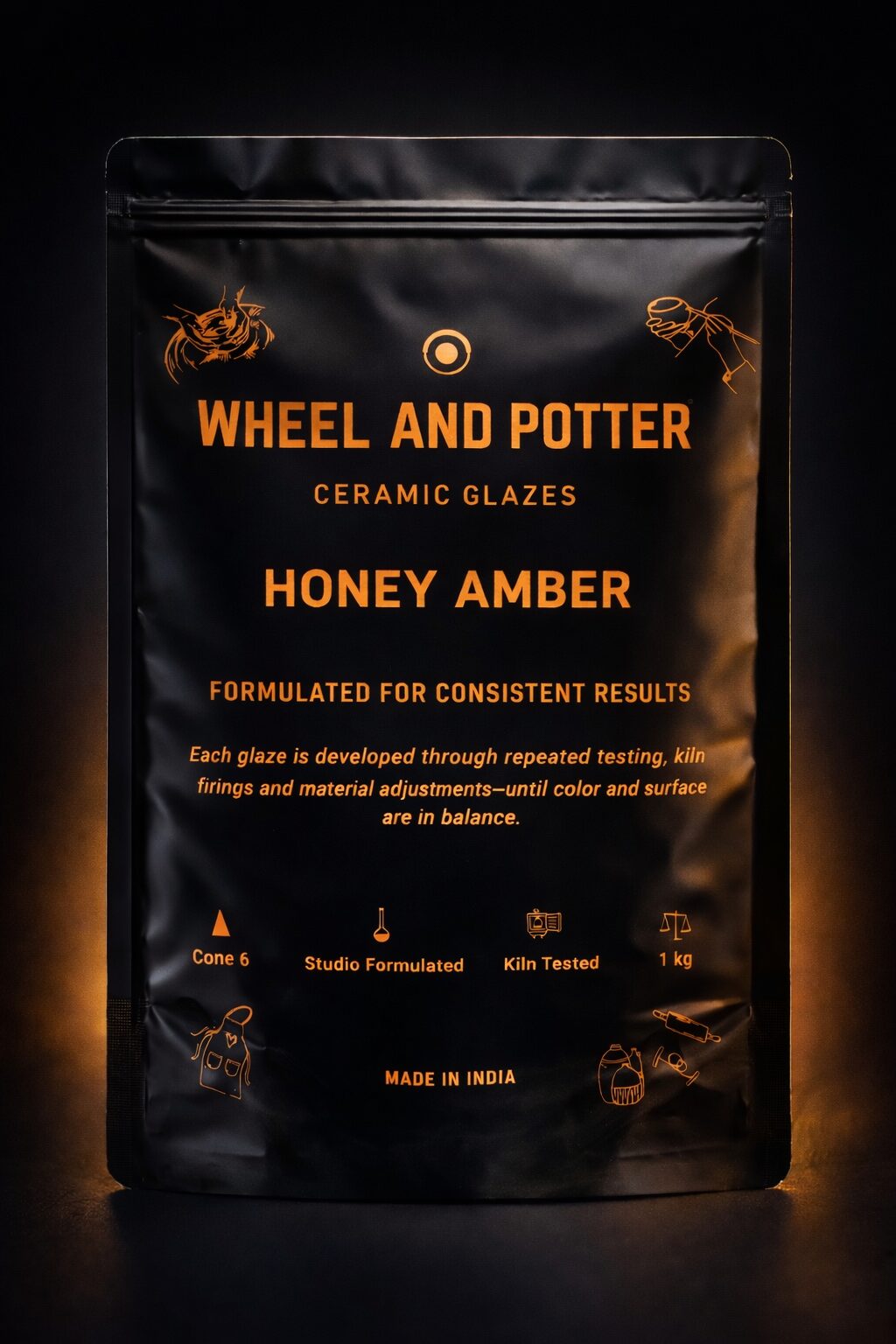 Honey Amber Ceramic Glaze